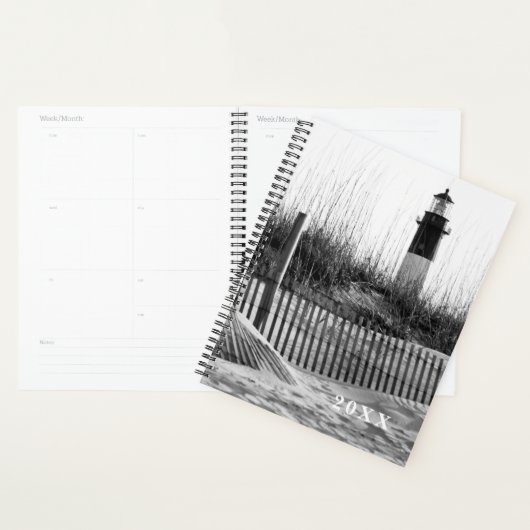 Clôtures de plage et phare (Devant avec enveloppe)