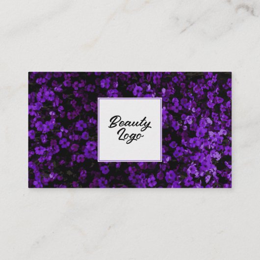 Clou | Beauté Salon Loyauté Carte Fleurs violettes (Dos)