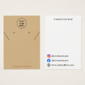 Clou brun simple et élégant oreille Carte d'affich (Devant & derrière)