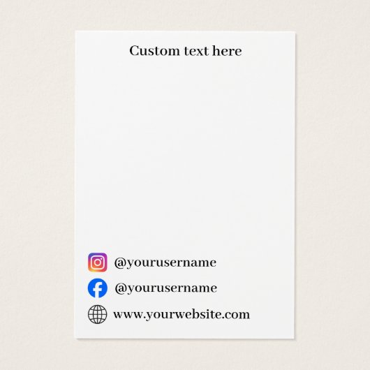 Clou brun simple et élégant oreille Carte d'affich (Dos)