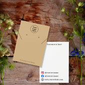 Clou brun simple et élégant oreille Carte d'affich