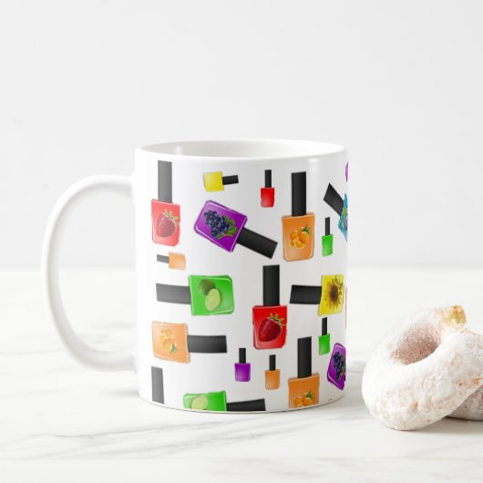 Clou de fruits Couleurs polonaises Mug (Avec donut)