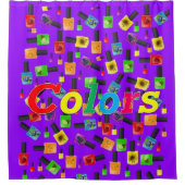 Clou de rideau de douche Couleurs polonaises viole (Devant)