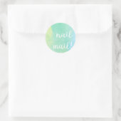 Clou Mail ! Autocollant - couleur vert bleu (Sac)