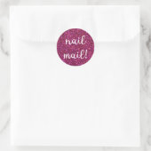 Clou Mail ! Autocollant parties scintillant rose F (Sac)