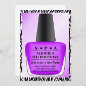 Clou polonais Anniversaire Invitation Purple Clou  (Devant / Derrière)