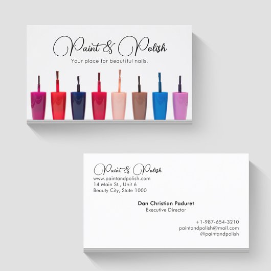 Clou Polonais Couleur Ensemble Carte de visite Sal