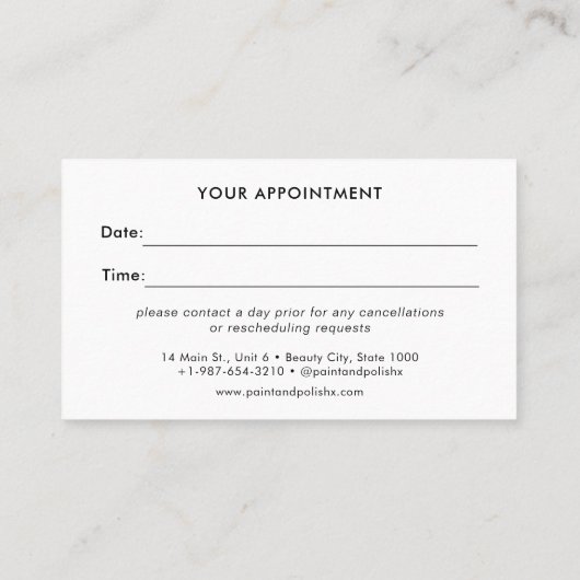 Clou Polonais Couleur Ensemble Clou Salon Carte de (Dos)