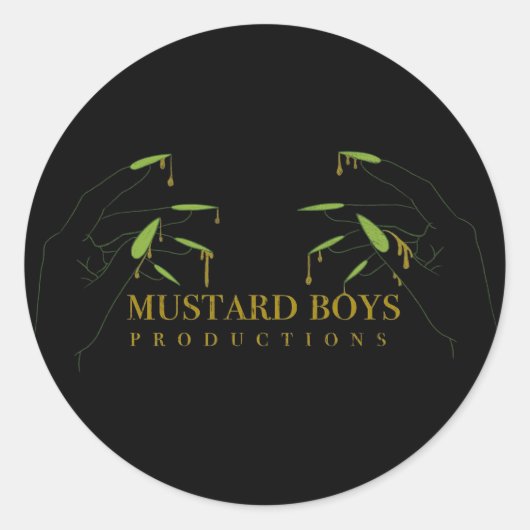 clou vert Mustard Boys Productions autocollant (Devant)