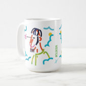 Cloud 9 Abstrait Art Moderne Illustration Mug (Devant gauche)