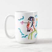 Cloud 9 Abstrait Art Moderne Illustration Mug (Gauche)