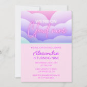 Cloud 9 anniversaire Invitations Arc-en-ciel (Devant)