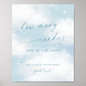 Cloud 9 Baby shower hoeveel Snoepjes spel Poster (Voorkant)