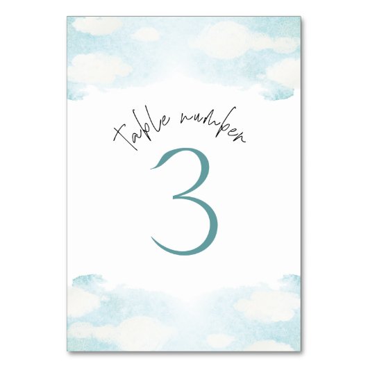 Cloud 9 Blauw en Wit Vrijgezellenfeest 3 Kaart (Achterkant)