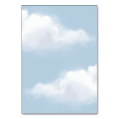 Cloud 9 Blue Baby Boy Douche Tafelnummer Kaart (Achterkant)