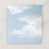 Cloud 9 Blue Baby Boy Shower Place Card (Buitenkant ongevouwen)