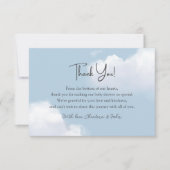 Cloud 9 Blue Boy Baby shower Carte de remerciement (Devant)
