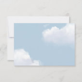 Cloud 9 Blue Boy Baby shower Dank je kaart (Achterkant)