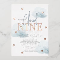 Cloud 9 Blue Clouds Boy Baby shower per Mail