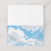 Cloud 9 Blue Huwelijkskaart (Buitenkant ongevouwen)