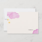 Cloud 9 Carte de remerciements rose (Dos)