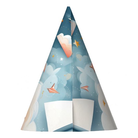 Cloud 9 Fly Kinder Sky Joy Vliegtuig 1e Verjaardag Feesthoedjes (Achterkant)