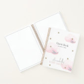 Cloud 9 Gold Stars Roze Gir Baby shower Gastenboek Notitieboek (Binnen)
