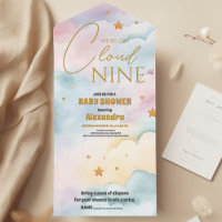 Cloud 9 Gold Stars Waterverf Baby shower
