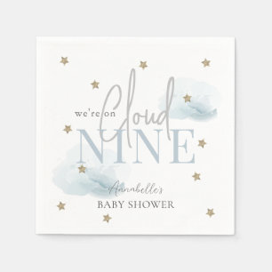 Cloud 9 Gold Stars Waterverf Baby shower Servet