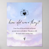 Cloud 9 Hoe oud waren zij Bruidsdouche Spel Bord Poster (Voorkant)