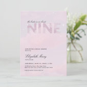 Cloud 9 Moderne Droom Roze Glitter Bruidsmeisjesfe Kaart (Staand voorkant)