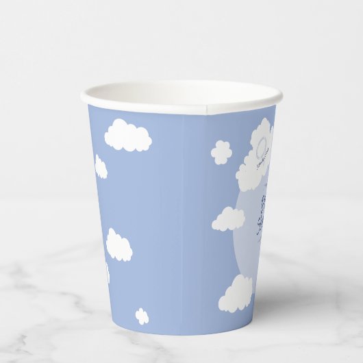 Cloud 9 Nine Baby shower Whimsical Party Schattige Papieren Bekers (Rechts)