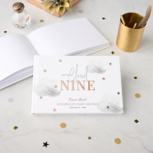 Cloud 9/Nine Grey Clouds Baby shower Gastenboek