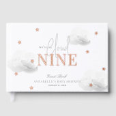 Cloud 9/Nine Grey Clouds Baby shower Gastenboek (Voorkant)