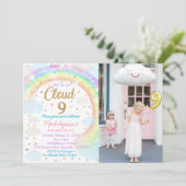 Cloud 9 Photo Invitation Arc-en-ciel 9e anniversai (Debout devant)