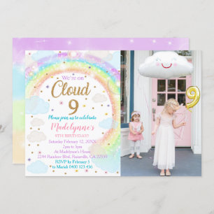 Cloud 9 Photo Invitation Arc-en-ciel 9e anniversai
