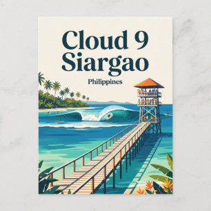 Cloud 9 Surfbreker Filipijnen Briefkaart