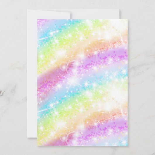 Cloud 9 Uitnodiging regenboogwolken uitnodigen (Achterkant)