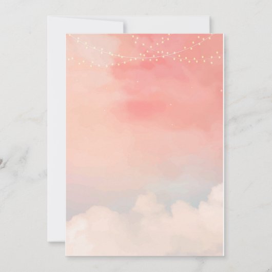 Cloud 9 Verjaardag Uitnodiging 9e Verjaardag Uitno (Achterkant)