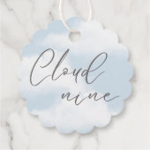 Cloud 9 Watercolor Bruidsdouche Bedankjes Labels (Achterkant)