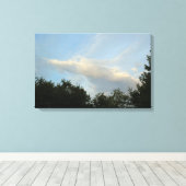 Cloud Angel die door de hemel vliegt - Larg Canvas (Insitu (Houten vloer))