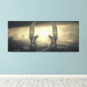 Cloud Angels verpakt canvas (Insitu (Houten vloer))