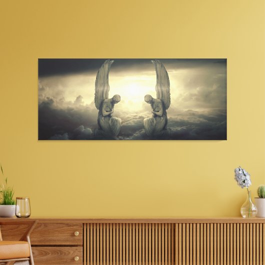 Cloud Angels verpakt canvas (Insitu (Woonkamer))