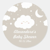 Cloud Baby shower Favoriet Ronde Sticker (Voorkant)
