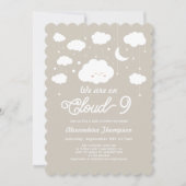 Cloud Baby shower Kaart (Voorkant)