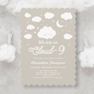 Cloud Baby shower Kaart