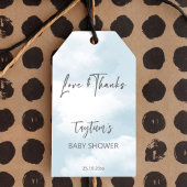 Cloud baby shower pastel grijs wolken gunst cadeaulabel