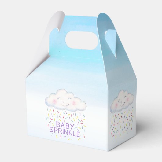 Cloud baby sprinkle blauw waterverf dank u bedankdoosjes (Achterkant)
