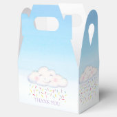 Cloud baby sprinkle blauw waterverf dank u bedankdoosjes (Geopend)