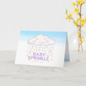 Cloud baby sprinkle blauw waterverf dank u kaart (Gele Bloem)